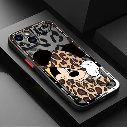 Disney Leopard Mickey Minnie Phone Case for iPhone