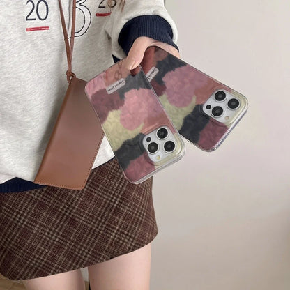 Multiple Color Collision Love Heart Matte Shockproof Protective Phone Case