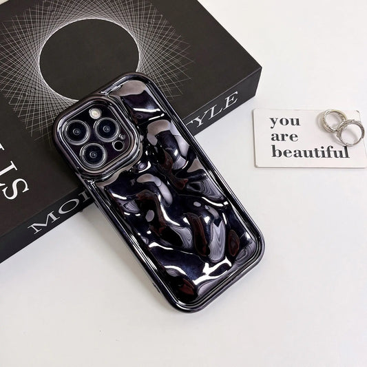 Luxury Glossy Laser Meteorite Plating Phone Case
