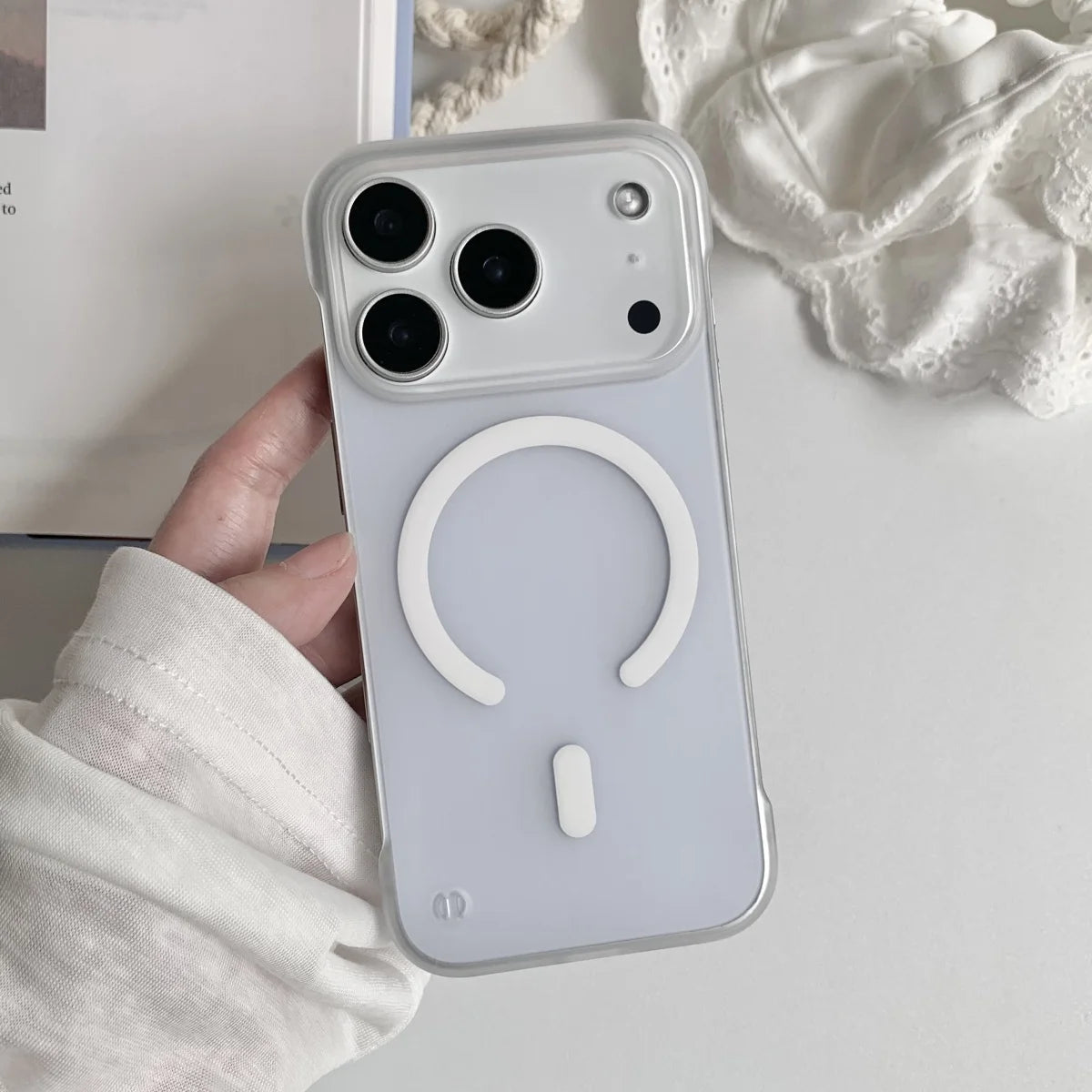 Slim Frosted Frameless Magnetic Magsafe Phone Case