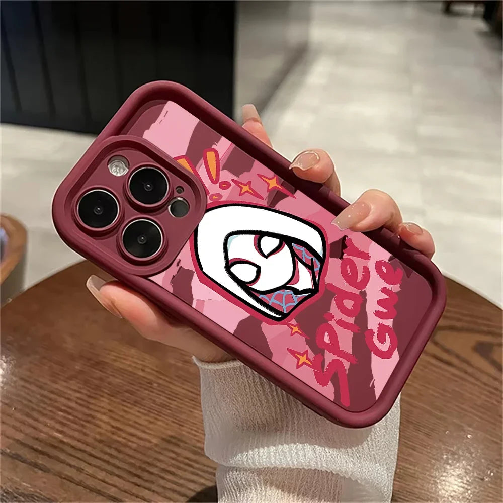 Cartoon Marvel Spiderman Couple Phone Case