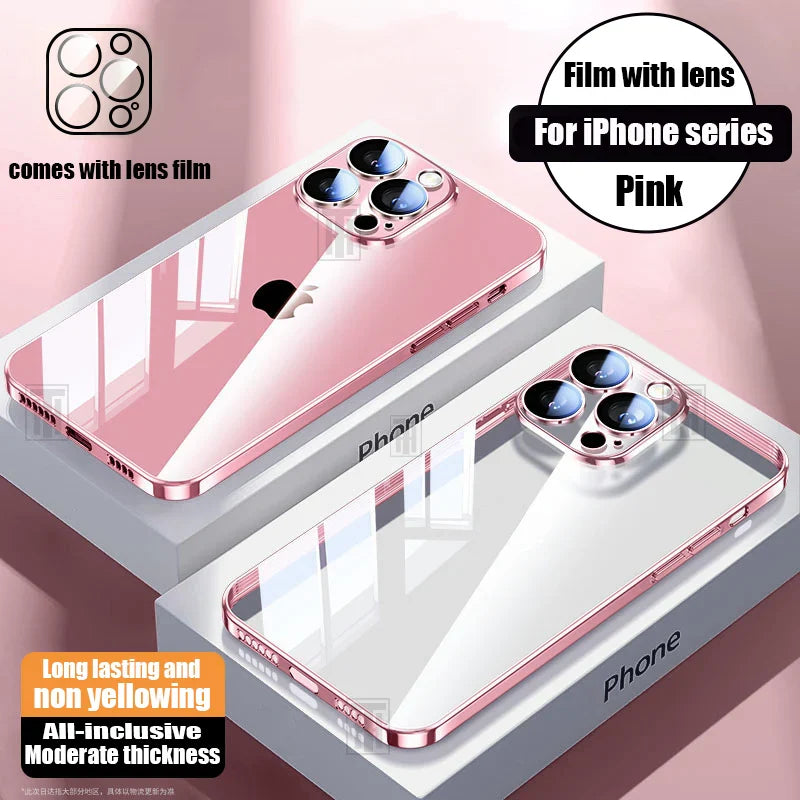 Clear Plating Phone Case for iPhone