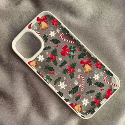 Cartoon Christmas Gift Theme Clear Phone Case