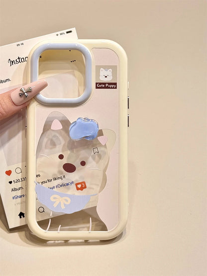 Cute Animal Fruits Series Rotating Stickers with Holder Phone Case