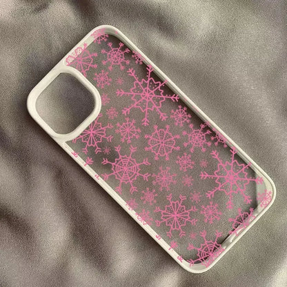 Snowflake English Pattern Clear Phone Case