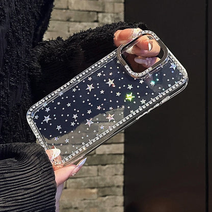Fashion Bling Glitter Diamond Star Transparent TPU Phone Case