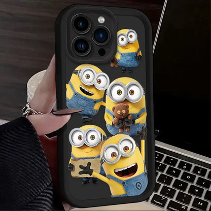 Cartoon Minions Silicone iPhone Case
