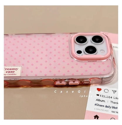 New Korean Cute Polka Dot Macron Color Phone Case