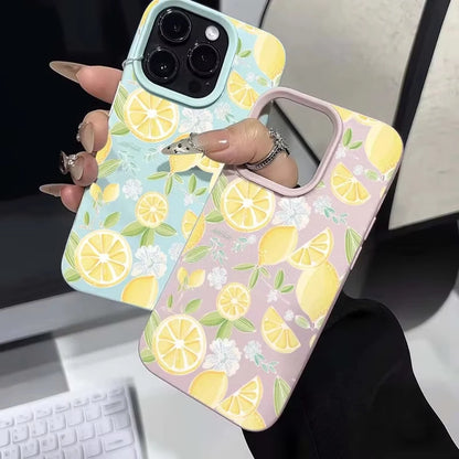 Yellow Lemon Slice Lichee Pattern Phone Case