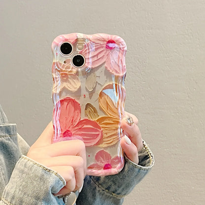 Flowers Glitter Laser iPhone Case