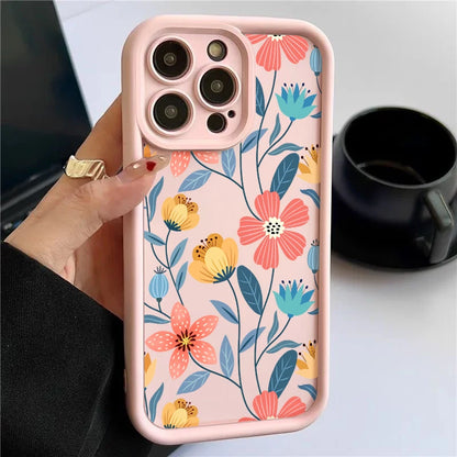 Colorful Flowers Silicone Case