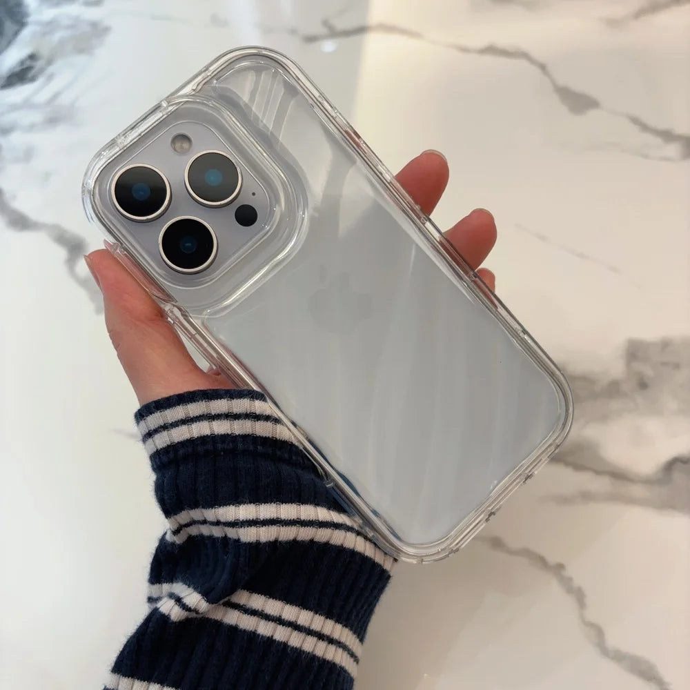 Transparent Candy Wavy Soft Phone Case