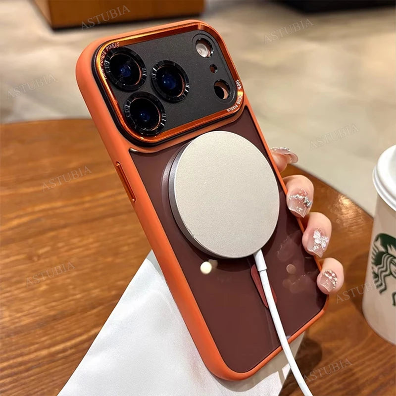 Luxury Magnetic Metal Lens Bumper Protection Phone Case