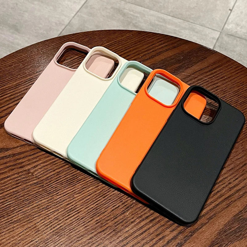 Fashion Silicone Litchi Lines Leather Case
