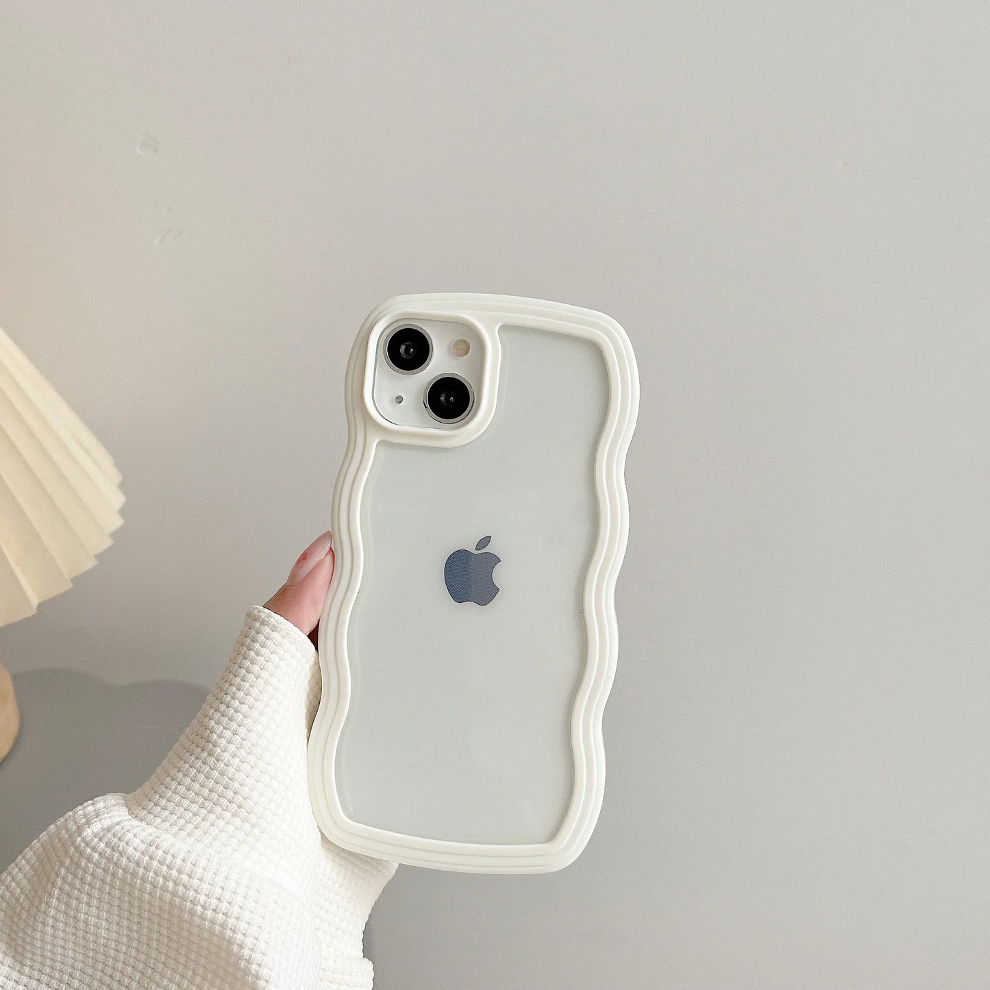 Fashion Transparent Curly Wave Case