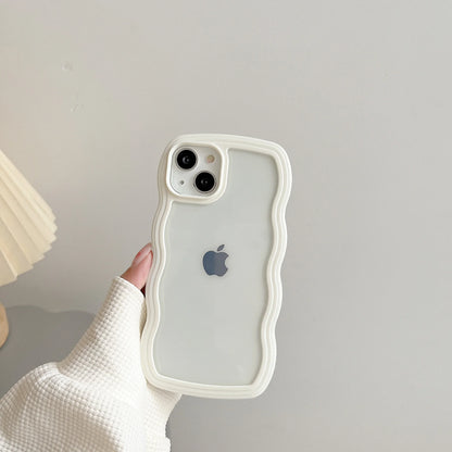 Fashion Transparent Curly Wave Case