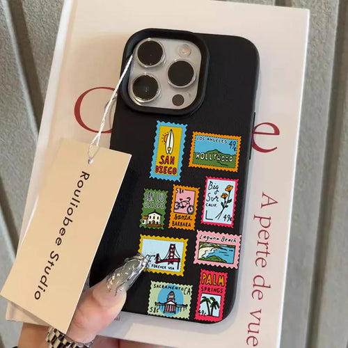 Vibrant Retro Stamp Lichee Design Phone Case