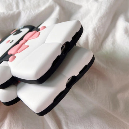 3D Kawaii Dark Kuromi Style Cartoon Silicon Soft Phone Case