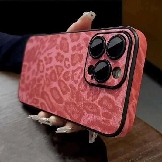 Luxury Leather Colorful Leopard Pattern Phone Case