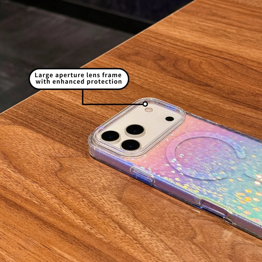 Suitable Hard Glittery Gradient Magnetic Protective Phone Case