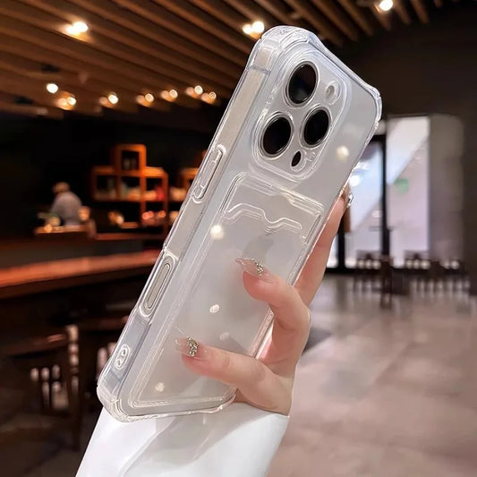 Wallet Card Holder Clear Soft Phone Case