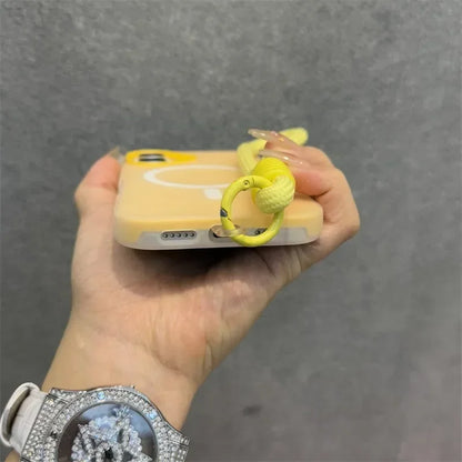 Luxury Soft With lanyard Silicone Magsafe Phone Case New