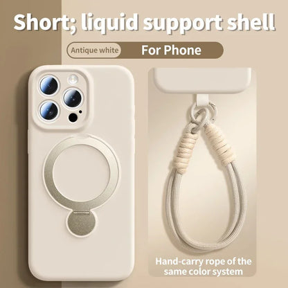 Liquid Silicone Bracket Magnetic Phone Case