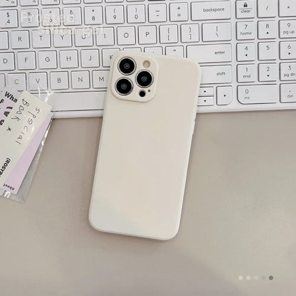 Soft Solid Color Silicone Matte Phone Case New