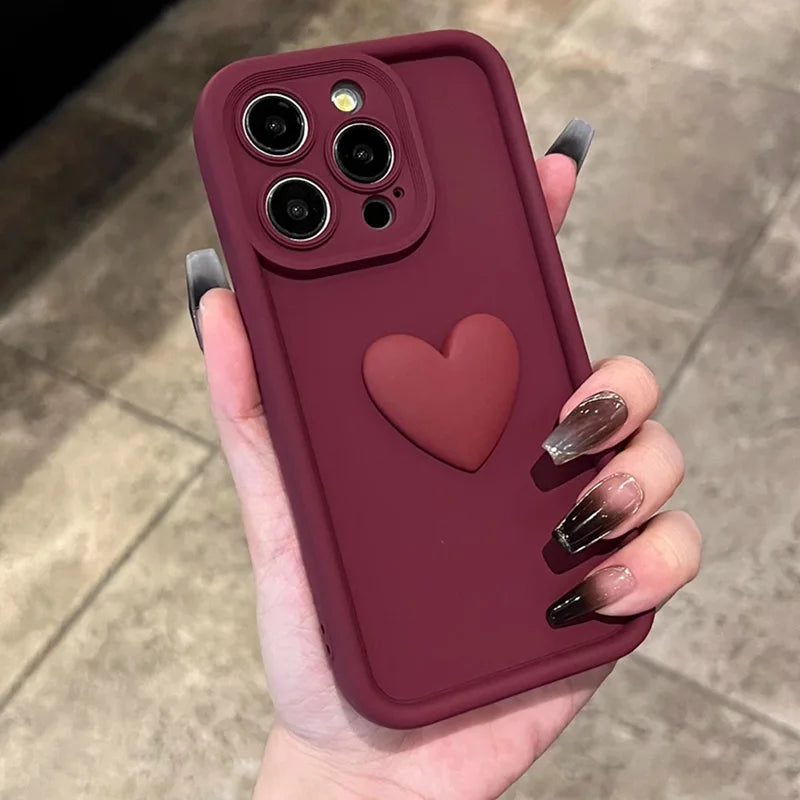 Wine Red Silicone iPhone Case