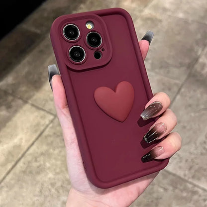 Wine Red Silicone iPhone Case