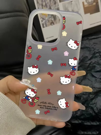 Hello Kitty Bicyle Red Bow Strap Bicyle Phone Case