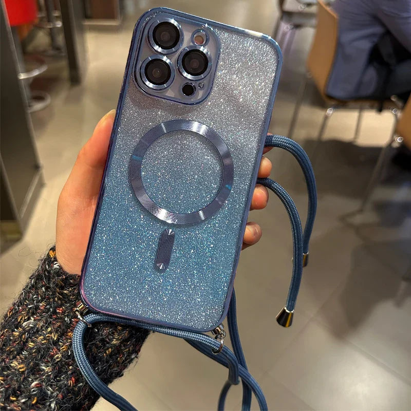 Crossbody Lanyard Magnetic Full Lens Protect Case for iPhone