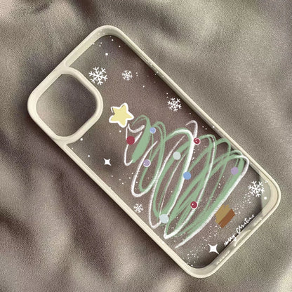 Christmas Tree Santa Claus Clear Phone Case New