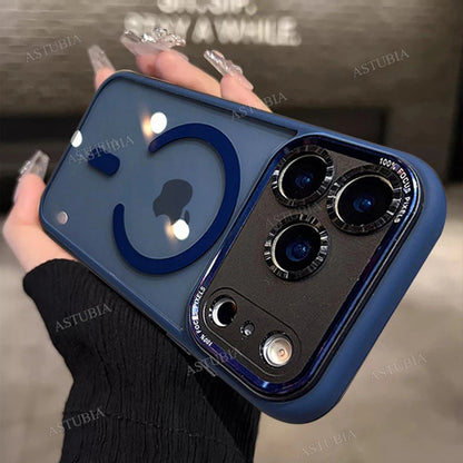 Luxury Magnetic Metal Lens Bumper Protection Phone Case