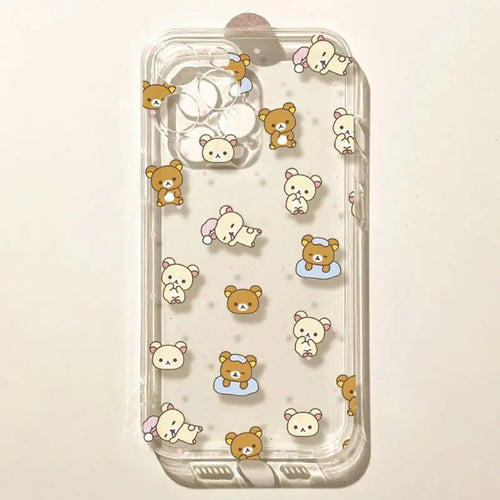 Full Screen Cute Teddy Bear Soft Phone Case