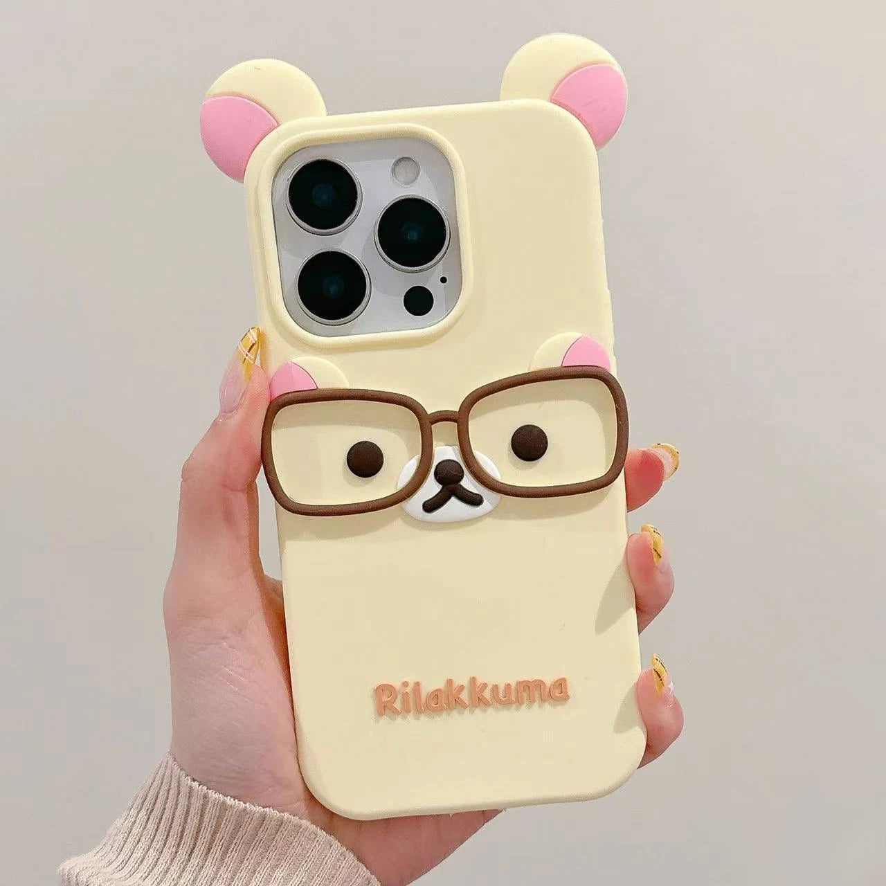 NEW Rilakkuma Bear Wear Glasses Phone Case