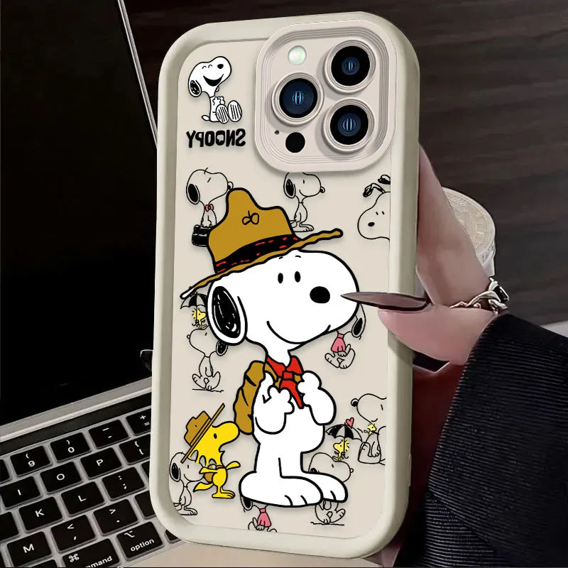 Cartoon Snoopy Silicone iPhone Case