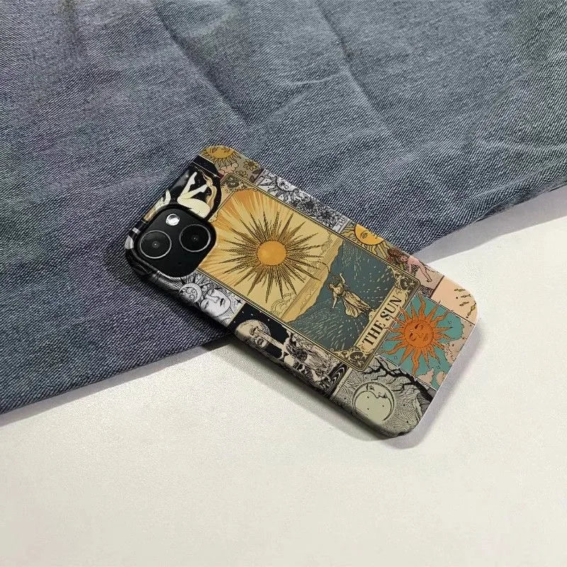 Mysterious Tarot Themed "The Sun" Artistic Patterns Phone Case