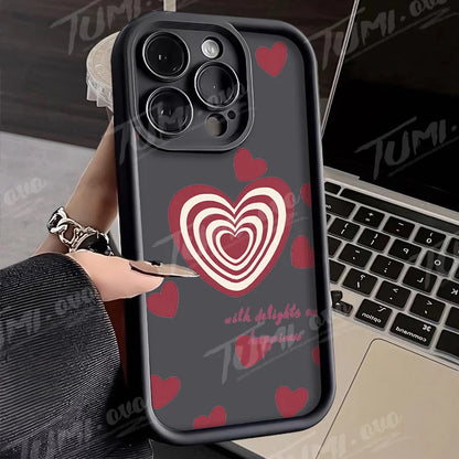 Rainbow Love Heart Phone Case for iPhone