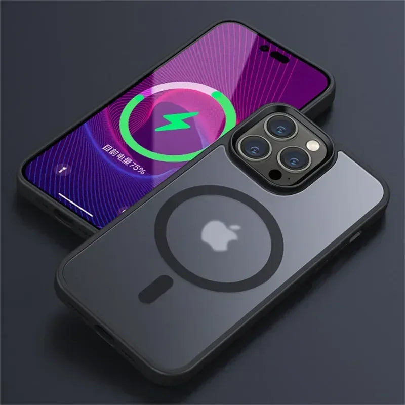 Matte Transparent Magnetic iPhone Case
