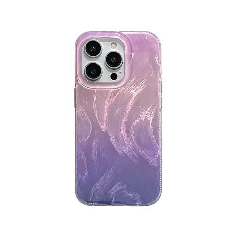 Fashion Laser Shell Pattern Gradient Color Phone Case