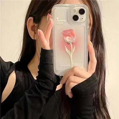 Tulip Phone Case Shockproof Transparent Cover Silicone Fundas