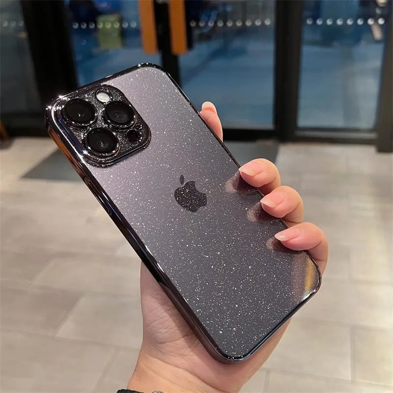 Luxury Plating Glitter Bling Transparent Phone Case