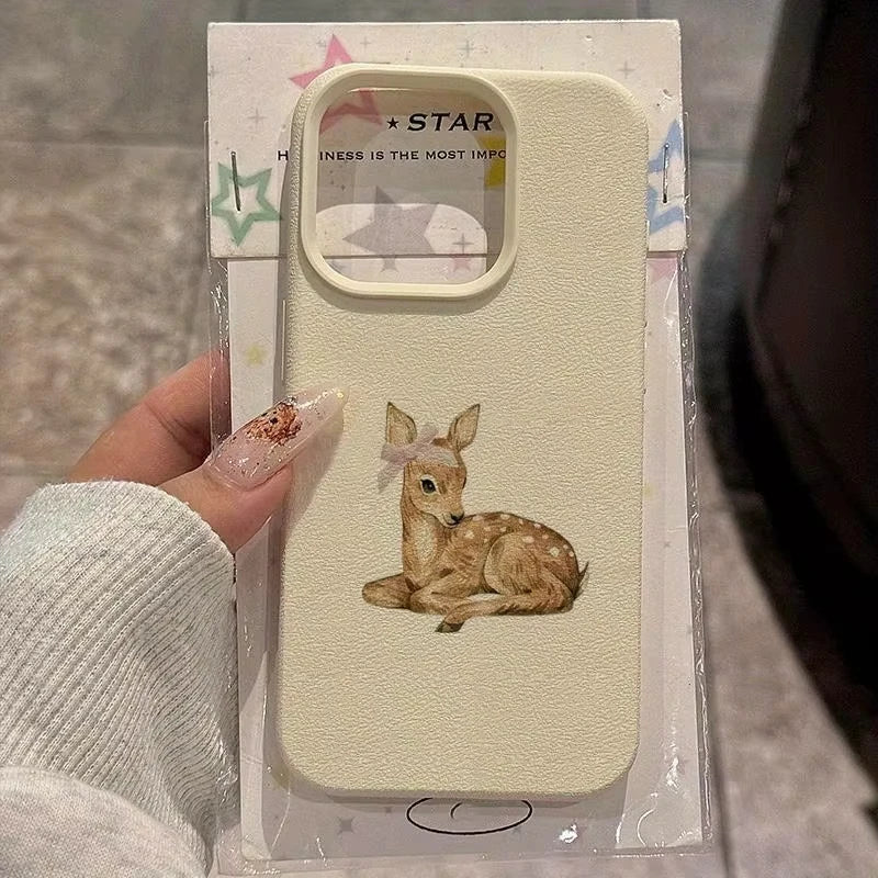 Deer Lichee Pattern Simple Retro Phone Case New