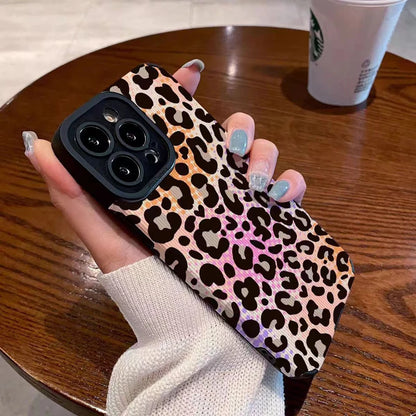 Fashion Color Leopard Silicone Phone Case