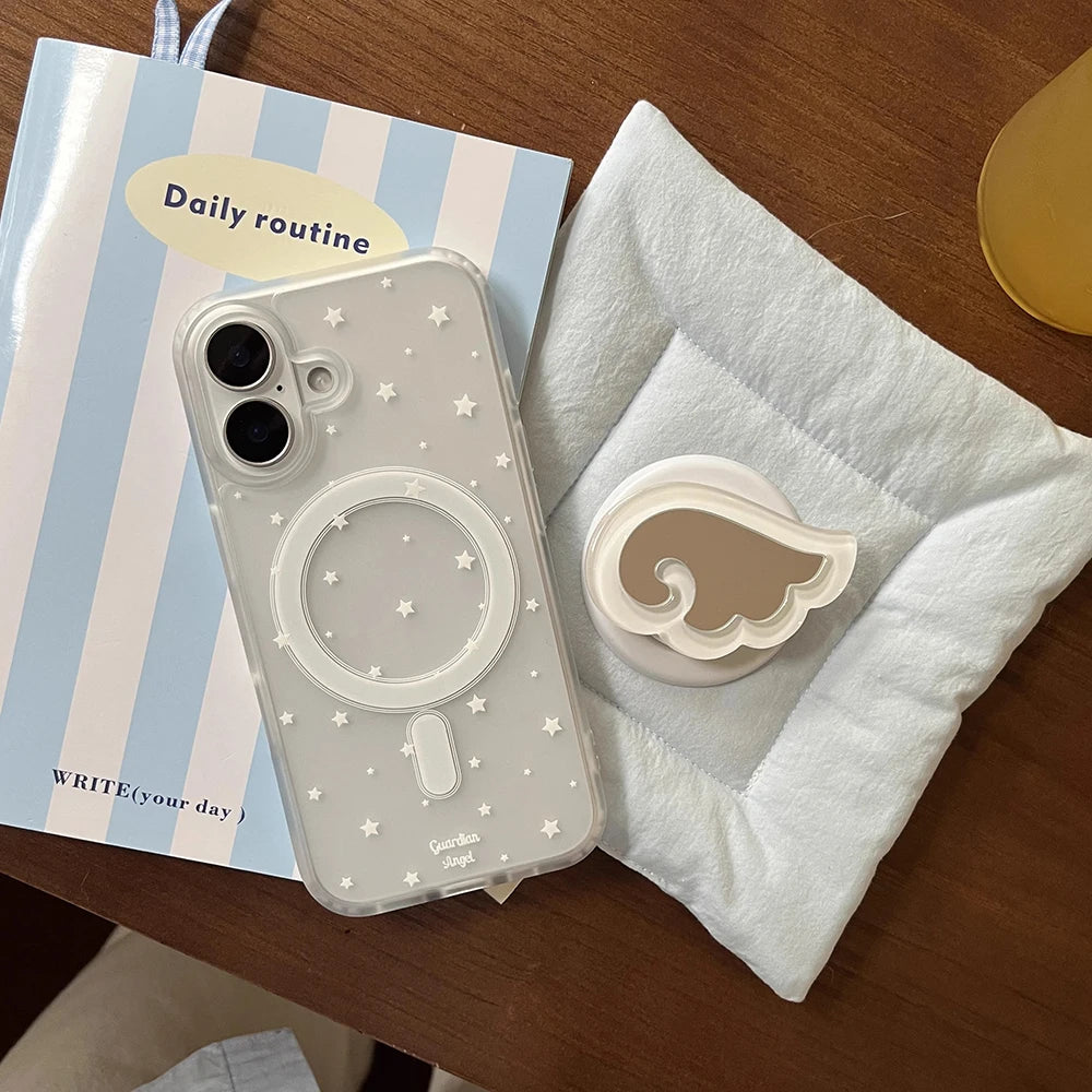 Cute Angel Wings Magnetic Stand Holder Tok Phone Cases