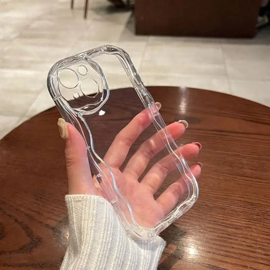 Premium Airbag Transparent Cream Pattern Phone Case