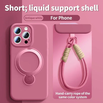 Liquid Silicone Bracket Magnetic Phone Case