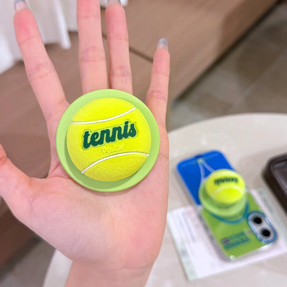 3D Tennis Ball Sport Magnetic Grip Tok Stand Holder Phone Case