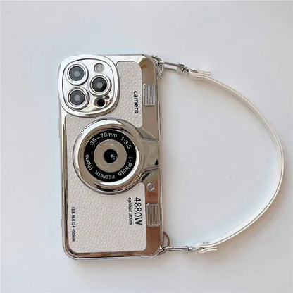 Vintage Leather Camera Strap iPhone Case